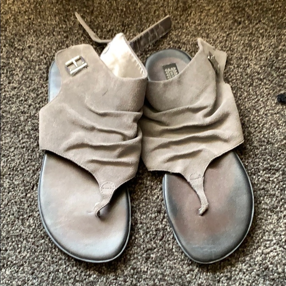 Grey strap sandals